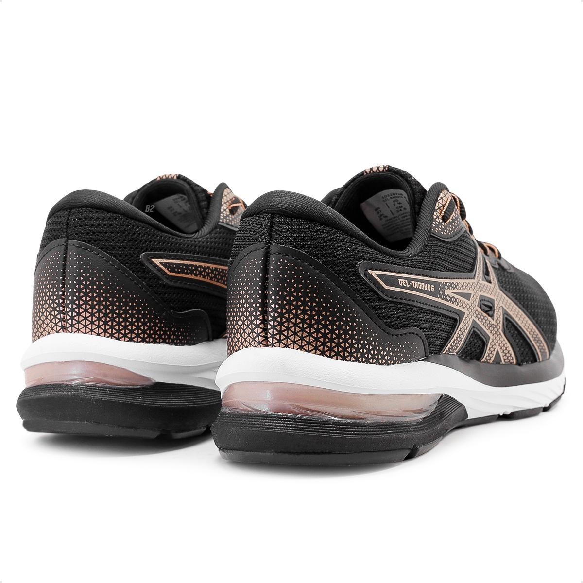 T Nis Asics Gel Nagoya Feminino Preto Rose