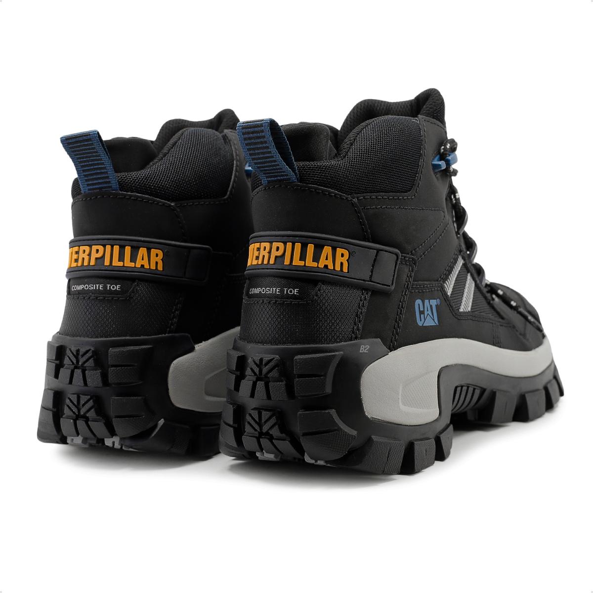 Bota Caterpillar Original Invader Mid Vent CT Masculina Preto Cinza