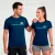 Camiseta Treinão B2 Online e Fila - Baby Look Feminina Marinho / Turquesa