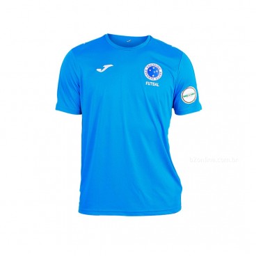 Camisa Joma Cruzeiro Futsal 24 S/Nº Infantil Azul / Branco