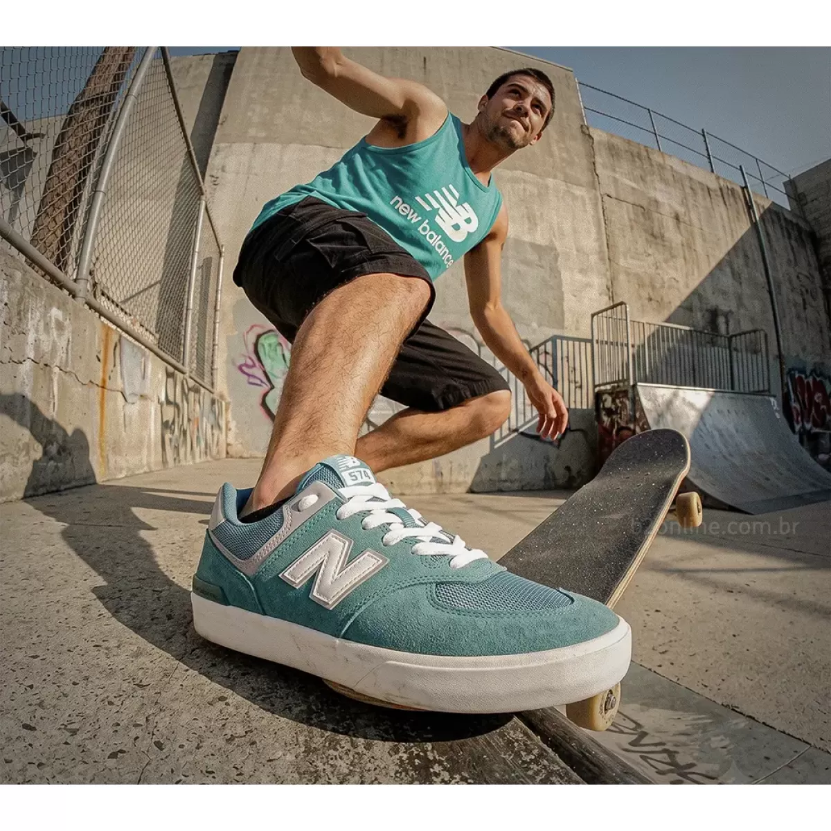 Tênis New Balance Nm574 Masculino Azul / Azul