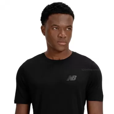 Camiseta New Balance Active Logo Masculina Preto / Preto