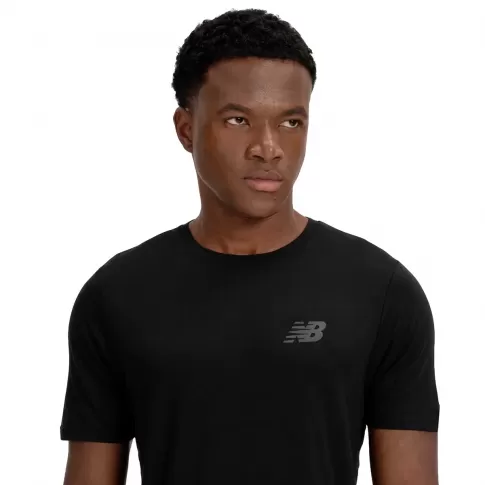 Camiseta New Balance Active Logo Masculina Preto / Preto