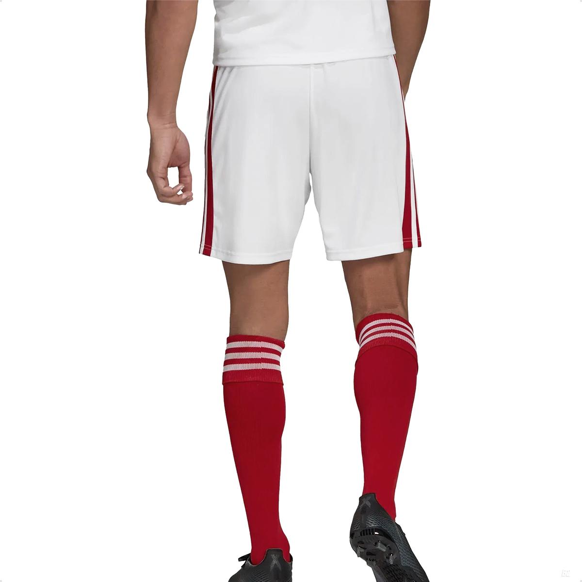 Shorts Adidas Squadra 21 Masculino Branco / Vermelho