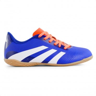 Chuteira Futsal Adidas Predator Essentials 24.5 I Jr Azul / Laranja