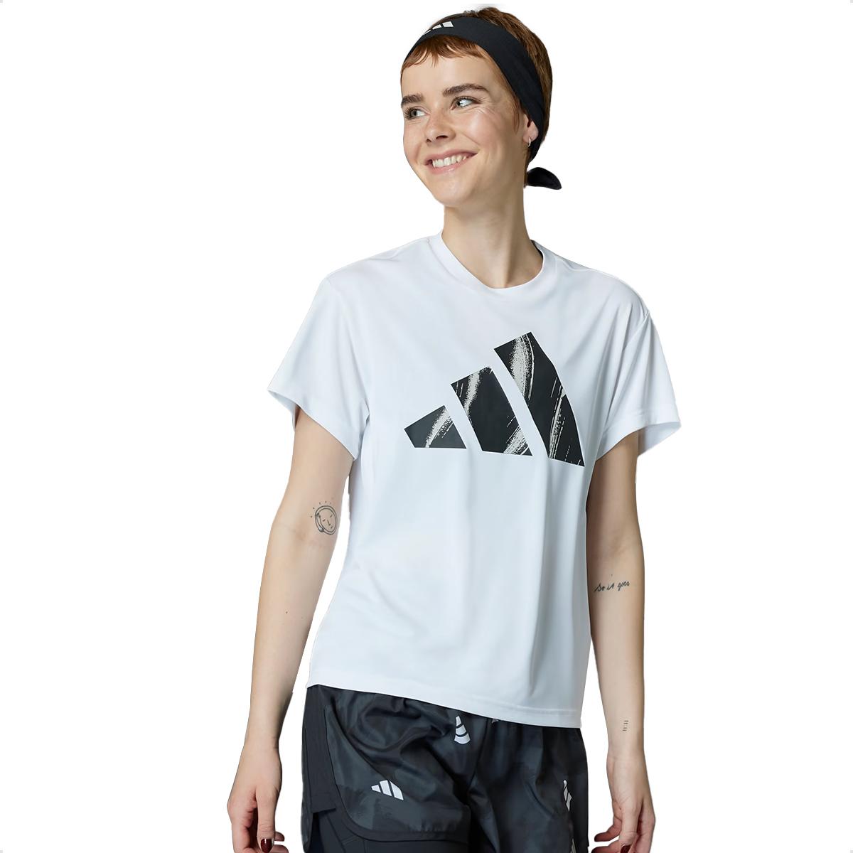 Camisa desportiva feminina de 3 riscas adidas Brand Love
