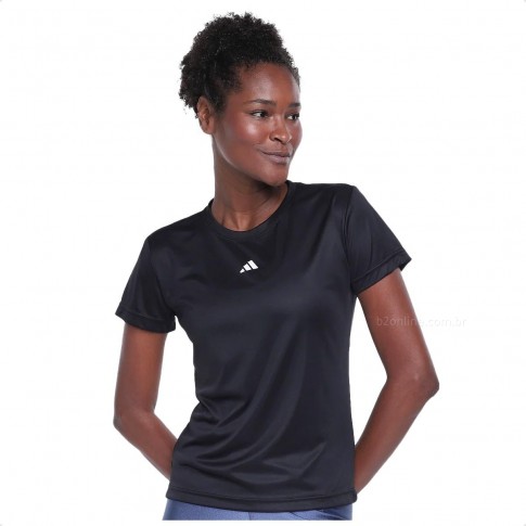 Camiseta Adidas Treino Basica Feminina Preto / Preto