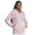 Jaqueta Adidas 3-Stripes Essentiasl Capuz Feminina Rosa / Branco