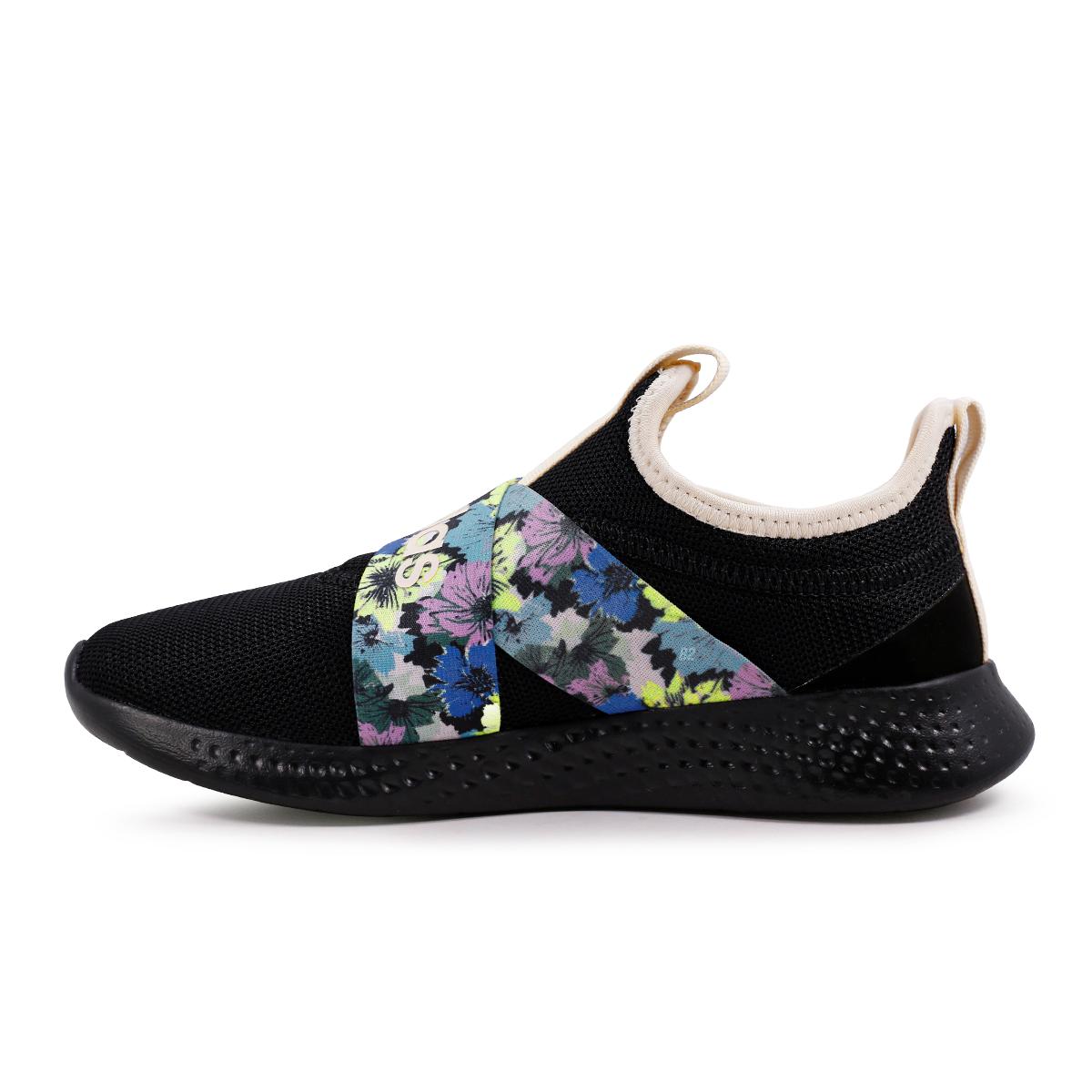 Tênis Adidas Puremotion Adapt Floral Preto / Rosa Claro