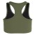 Top Adidas Treino Basico Suporte Medio Feminino Verde Militar / Branco