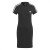 Vestido Camiseta Adidas Essentials 3-Stripes Feminino Preto / Branco
