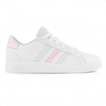 Tênis Adidas Grand Court 2.0 Juvenil Branco / Rosa