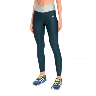 Calça Legging Adidas Latin Fit Colorblock Feminina Marinho / Petróleo