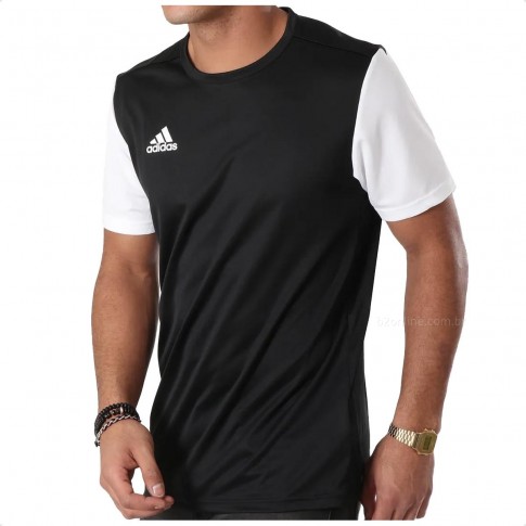 Camiseta Adidas Estro 19 Masculina Preto / Branco