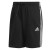 Short Bermuda Adidas Malha Simples 3-Stripes Masculino Preto / Branco