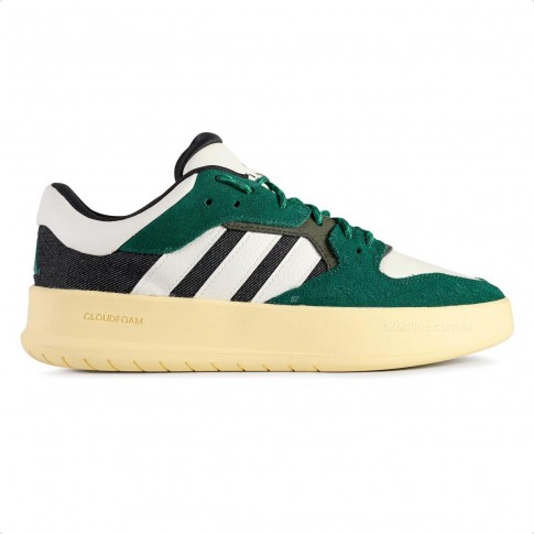 Tênis Adidas Court 24 Masculino Branco / Verde