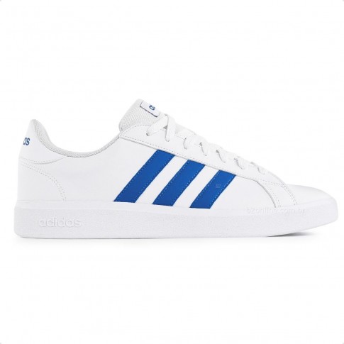 Tênis Adidas Grand Court Base 2.0 Masculino Branco / Azul