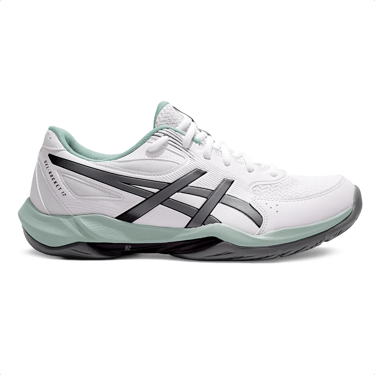 Tenis Asics Gel Rocket 12 Masculino Branco / Cinza