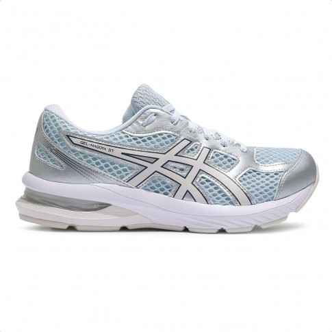 Tênis Asics Gel Nagoya ST Feminino Cinza / Azul Claro