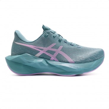 Tênis Asics Novablast 6 Feminino Verde / Lilás