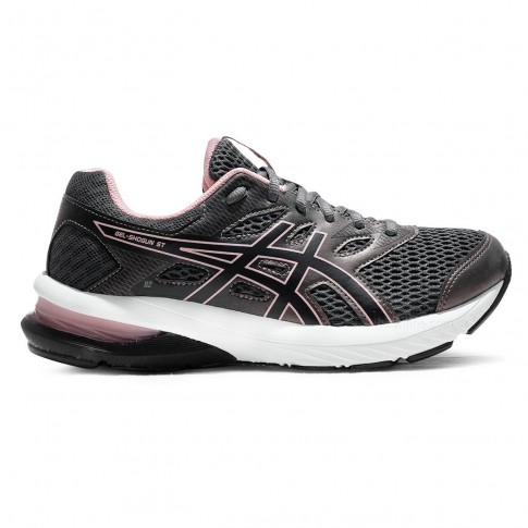Tênis Asics Shogun ST Feminino Chumbo / Rosa Claro