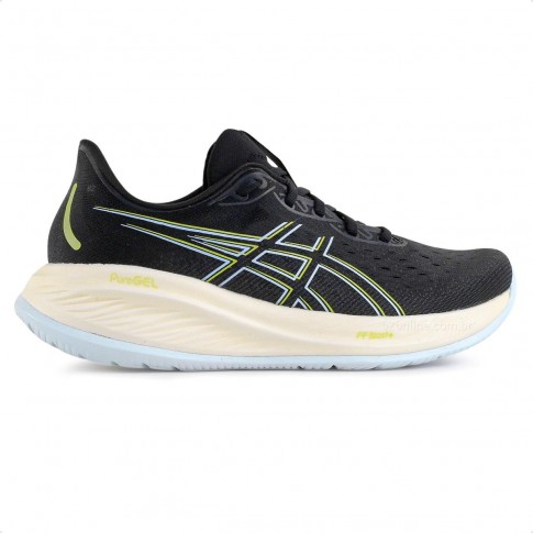 Tênis Asics Gel Cumulus 26 Masculino Preto / Azul Claro