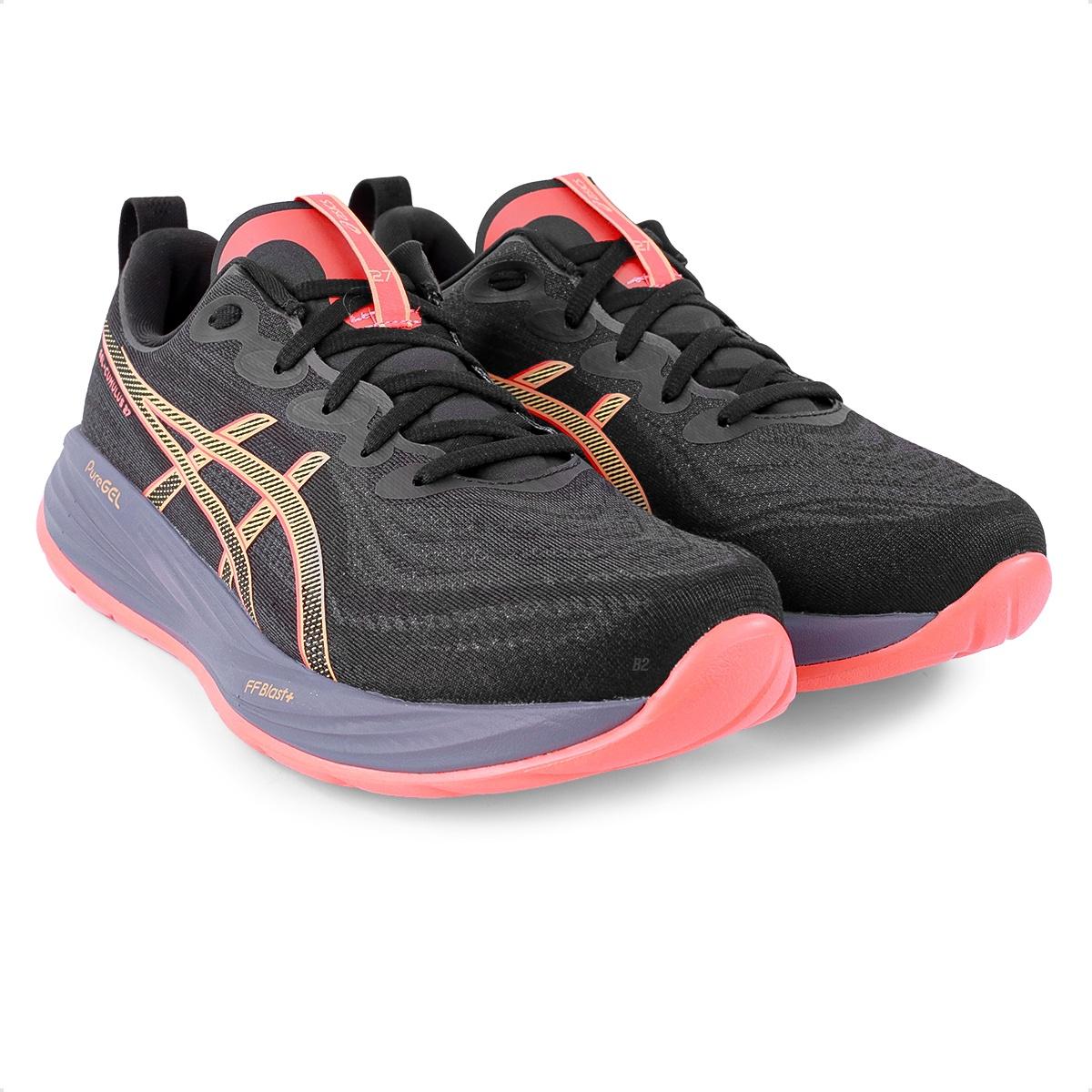 Tênis Asics Gel Cumulus 27 Masculino Preto Coral