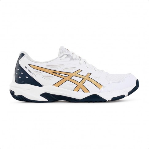 Tenis Asics Gel Rocket 11 Masculino Branco / Marinho