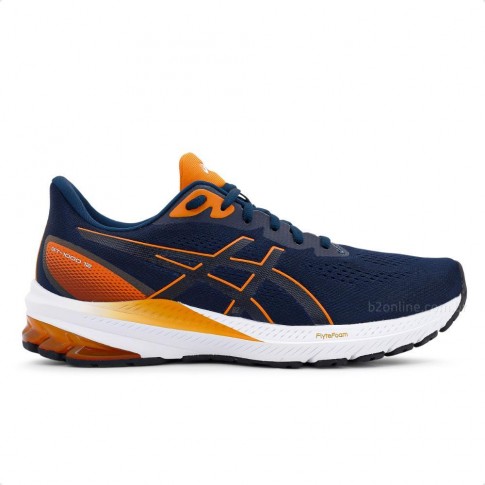 Tênis Asics Gt 1000 12 Masculino Marinho / Laranja