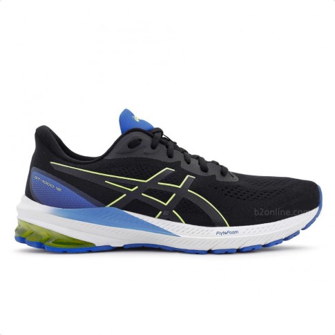 Tênis Asics Gt 1000 12 Masculino Preto / Azul