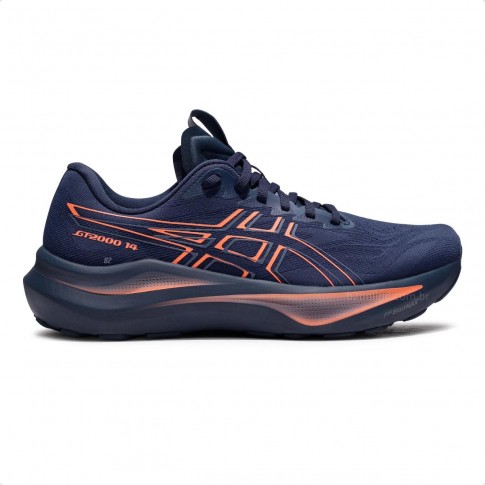 Tênis Asics Gt 2000 14 Masculino Marinho / Laranja
