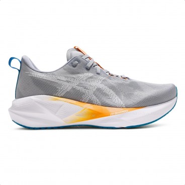 Tênis Asics Novablast 5 Masculino Cinza / Laranja