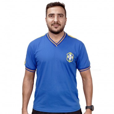 Camisa do Brasil Básica Masculina Azul