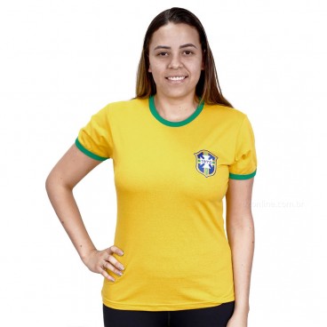 Camisa do Brasil Seleção Feminina Amarela
