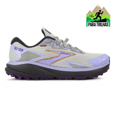 Tênis Brooks Divide 5 Feminino Cinza / Lilás
