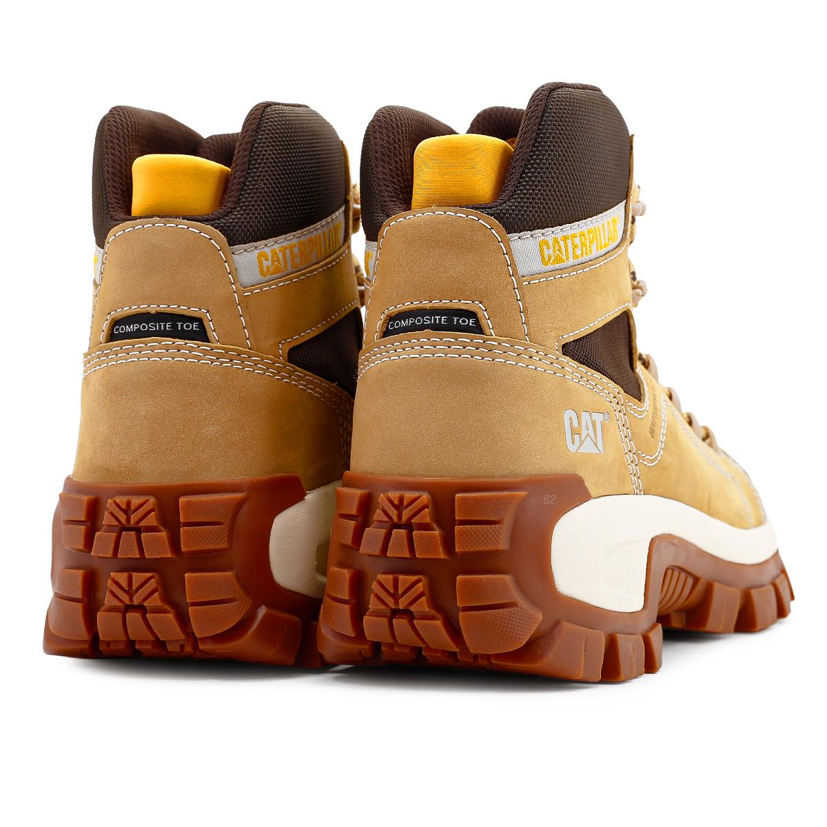 Bota Caterpillar Invader Hiker WP CT Masculino Marrom / Amarelo