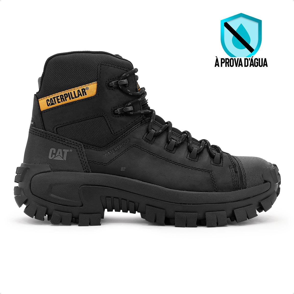 Bota Caterpillar Invader Hiker WP CT Masculino Preto / Amarelo