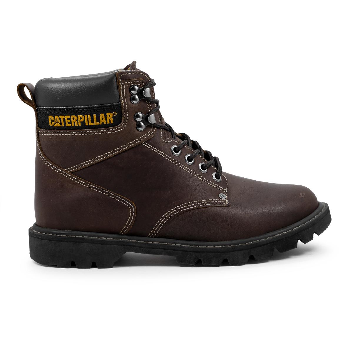 Bota Original Caterpillar Masculina Confortável Couro palmilha a