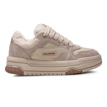 Tênis Chilli Beans Premium Casual Feminino Bege / Marrom