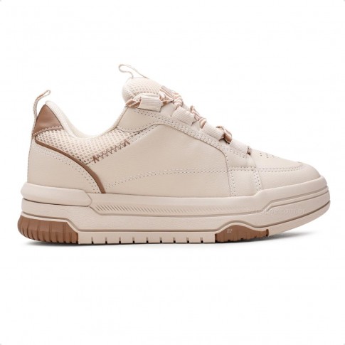 Tênis Chilli Beans Sneaker Gold Feminino Bege / Marrom