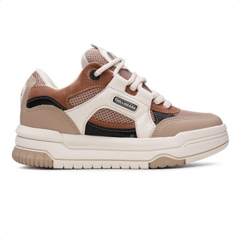 Tênis Chilli Beans Trend Feminino Bege / Marrom
