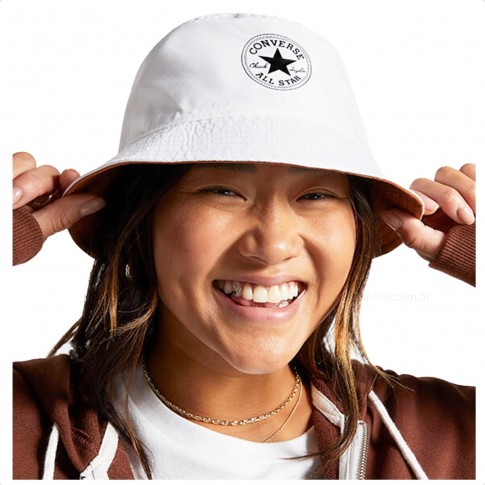 Chapéu Converse All Star Reversible CP Bucket Hat Tawny Marrom