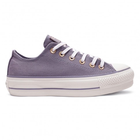 Tênis Converse All Star Chuck Taylor Lift Feminino Lilás / Bege