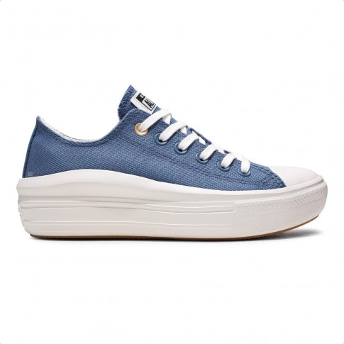 Tênis Converse All Star Chuck Taylor Move Crafted Color Canvas Cano Baixo Azul / Branco