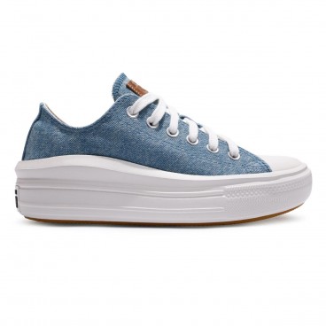 Tênis Converse All Star Chuck Taylor Move Denim Cano Baixo Feminino Azul Claro / Branco