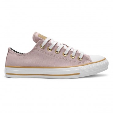 Tênis Converse All Star Chuck Taylor Ox Play On Fashion Feminino Rosa Claro / Branco
