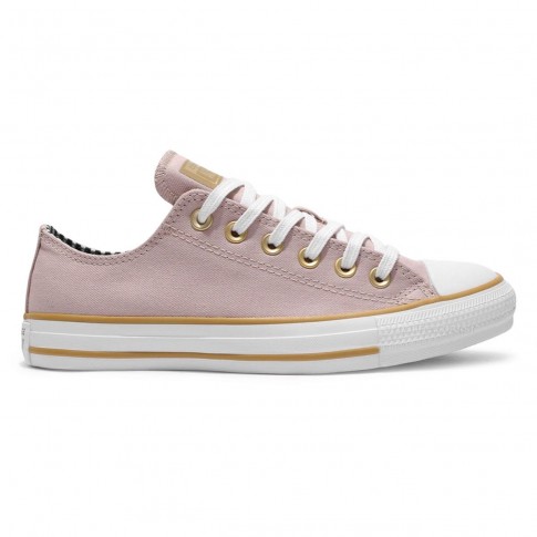 Tênis Converse All Star Chuck Taylor Ox Play On Fashion Feminino Rosa Claro / Branco