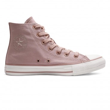 Tênis Converse All Star Chuck Taylor Peached Canvas Cano Alto Feminino Rose / Branco