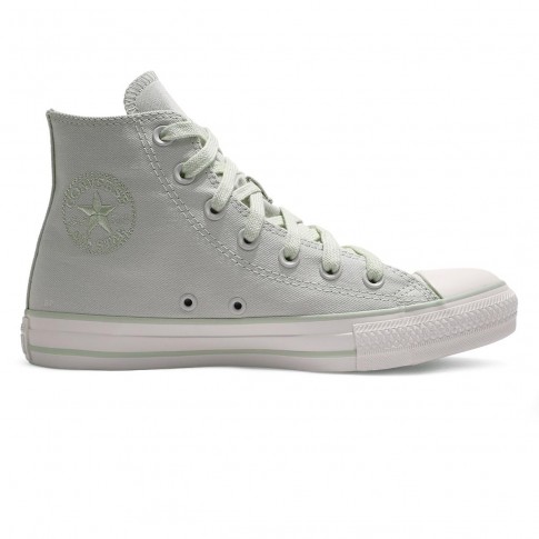 Tênis Converse All Star Chuck Taylor Peached Canvas Cano Alto Feminino Verde / Branco
