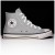 Tênis Converse Chuck Taylor All Star Casual Cano Alto Feminino Prata / Branco